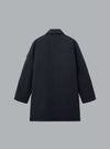 MICRO TWILL LONG COAT BLACK
