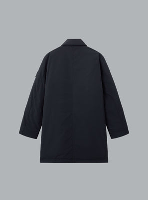 MICRO TWILL LONG COAT BLACK