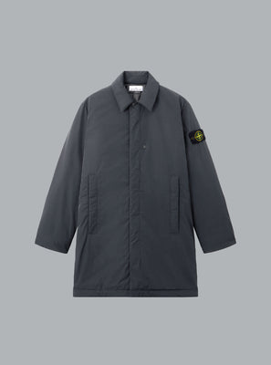 MICRO TWILL LONG COAT LEAD GREY