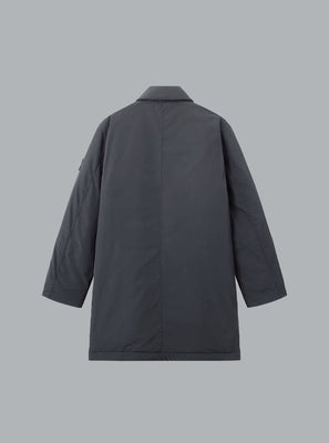 MICRO TWILL LONG COAT LEAD GREY