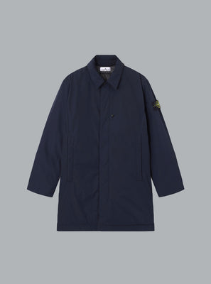 MICRO TWILL LONG COAT NAVY BLUE
