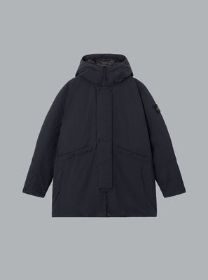 MICRO TWILL LONG PARKA BLACK