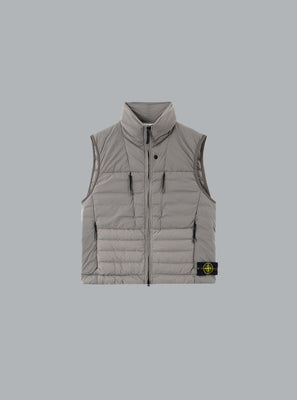 SEAMLESS TUNNEL NYLON DOWN-TC VEST CEMENT
