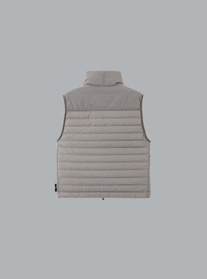 SEAMLESS TUNNEL NYLON DOWN-TC VEST CEMENT