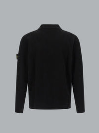 MICRO STITCH SOFT ORGANIC COTTON POLO SHIRT BLACK