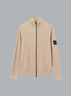 RIBBED SOFT ORGANIC COTTON CARDIGAN DESERT SAND