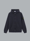 OLD' EFFECT MALFILÉ FLEECE HOODIE SWEATER NAVY BLUE