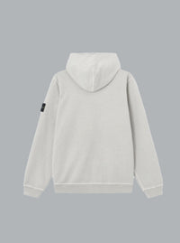 OLD' EFFECT MALFILÉ FLEECE HOODIE SWEATER PEARL GREY