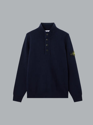 LAMBSWOOL LS POLO NAVY BLUE