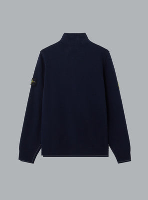 LAMBSWOOL LS POLO NAVY BLUE