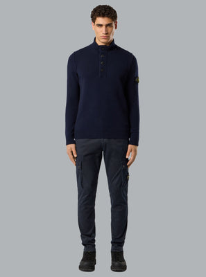 LAMBSWOOL LS POLO NAVY BLUE