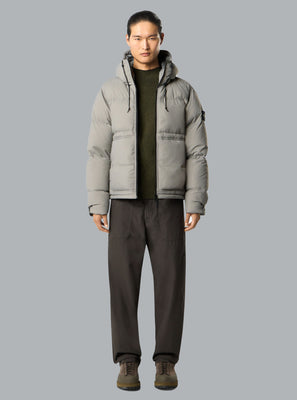 MATT RIPSTOP CORDURA® ADVANCED FABRICS SHORT PARKA CEMENT