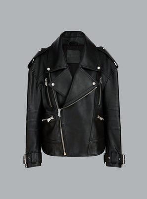 LEATHER BIKER JACKET