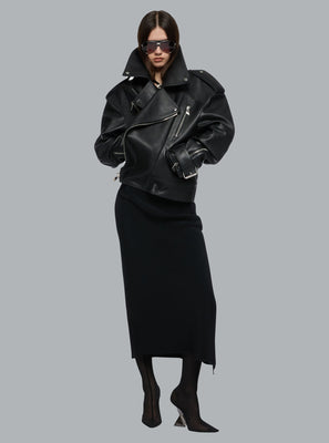 LEATHER BIKER JACKET