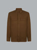 cotton linen light drill military fit shirt bronze