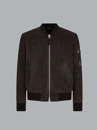 light suede bomber brown