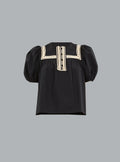 Lia Puff Sleeve Top NOIR