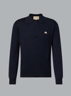 KNITWEAR POLO VLOGO SIGNATURE NAVY