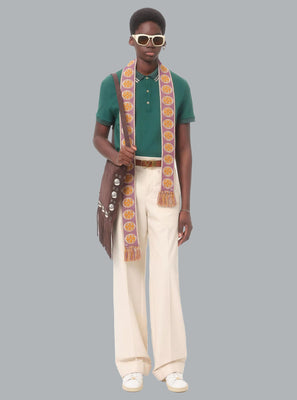 VLOGO SIGNATURE COTTON PIQUE POLO SHIRT