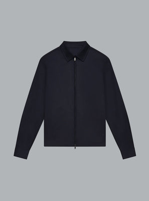 FLANNEL STRETCH OVERSHIRT DARK NAVY