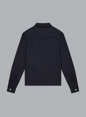 FLANNEL STRETCH OVERSHIRT DARK NAVY