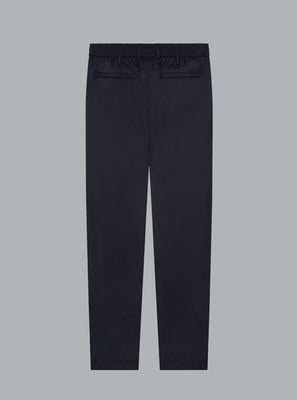 FLANNEL STRETCH TAPERED TROUSERS DARK NAVY