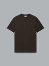 Interlock Supima T-shirt Ebbenbruin