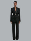 BELTED TAILORED JACKET BLACK