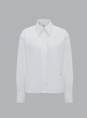 CROPPED LONG SLEEVE SHIRT WHITE