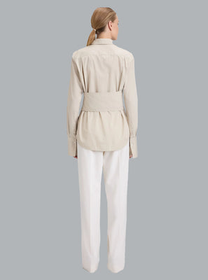 TAB DETAIL LONG SLEEVE SHIRT