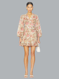 Daglicht mini wikkeljurk met ruches