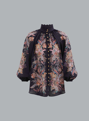 Rhiannon Billow Navy Dessin