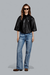 Mila Leather Blouse