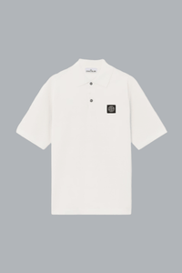 MICRO STITCH SOFT ORGANIC COTTON POLO SHIRT OFF WHITE