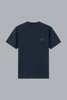 S.I. GHOST ORGANIC COTTON JERSEY CREPE T-SHIRT NAVY BLUE