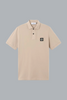 Poloshirt van piquéstof (95% biologisch katoen / 5% elastaan) in de kleur Desert Sand.
