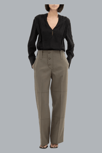 PANELLED UTILITY TROUSER SAGE MELANGE