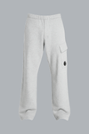 DIAGONAL RAISED FLEECE CARGO SWEATPANTS DOVE