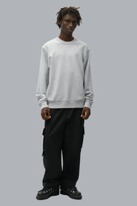 Reversible Label Crewneck Sweater