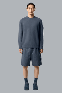 SI GHOST KATOEN LINNEN CANVAS SHORTS LEIGRISCH BLAUW