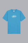 T-shirt met cirkellogo in blauw