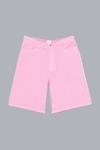 LASER MONOGRAM DENIM SHORTS PINK