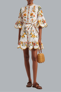 LEMON BOUQUET MINI DRESS