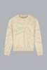 Allover Circle Logo Knit Cream