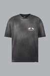 24 HOUR SERVICE T-SHIRT STAINED BLACK