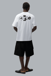 T-shirt met collage op de rug, wit