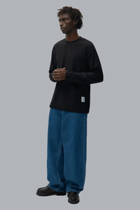 Reversible label Longsleeve Black