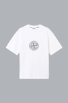 ALL AROUND COMPASS' PRINT ORGANIC COTTON JERSEY T-SHIRT WHITE