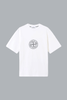 ALL AROUND COMPASS' PRINT ORGANIC COTTON JERSEY T-SHIRT WHITE