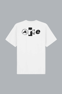 T-shirt met collage op de rug, wit